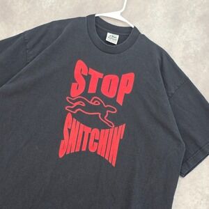 Vintage Hip-Hop T-Shirt Stop Snitchin Pro 5 Heavy Mens 3XLT Graphic Black Red